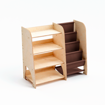 Étagères Montessori en bois 2en1
