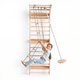 5-in-1 Espalier en Bois avec Barre de Traction & Set de Balançoire 3en1