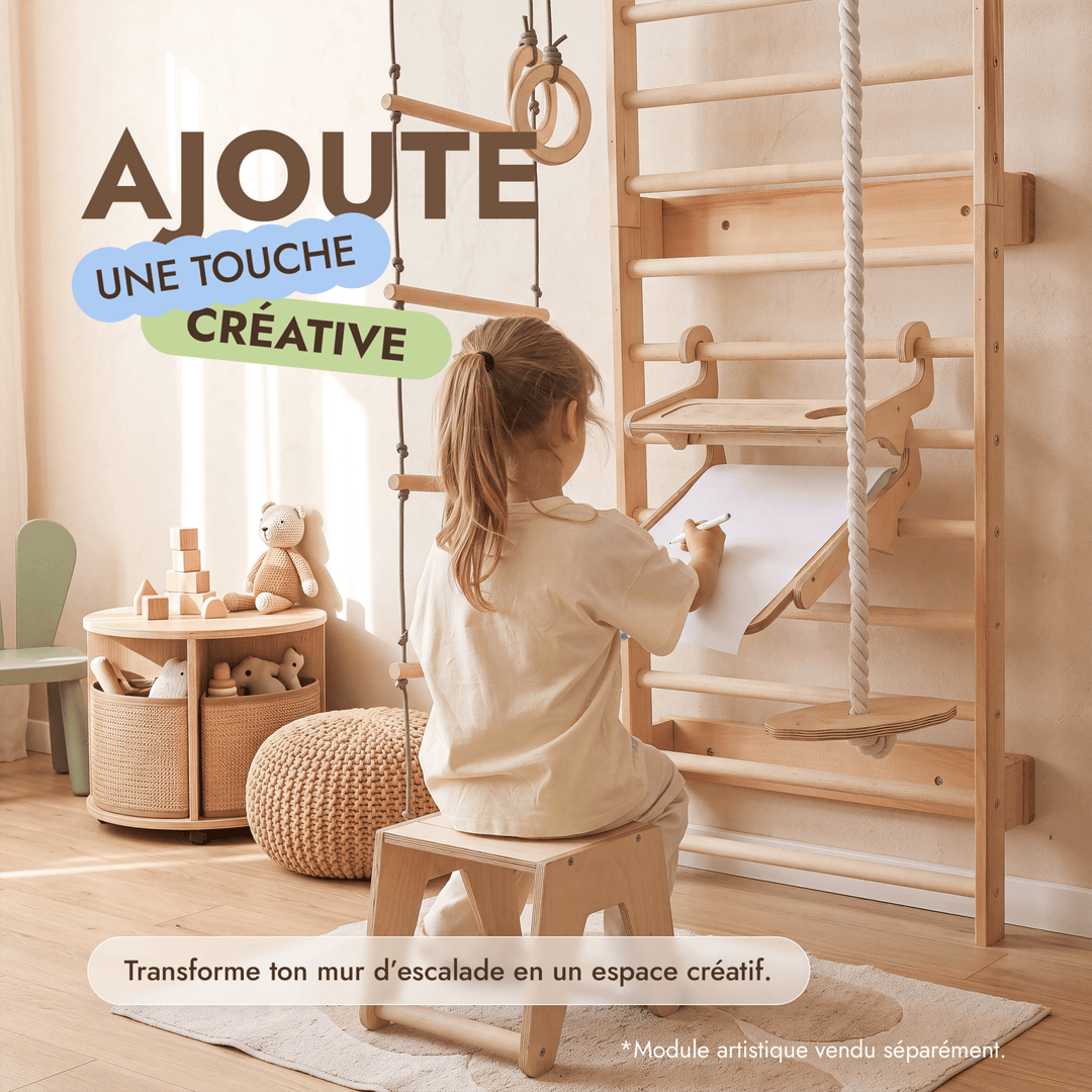 5-in-1 Espalier en Bois avec Barre de Traction & Set de Balançoire 3en1 - Goodevas FR