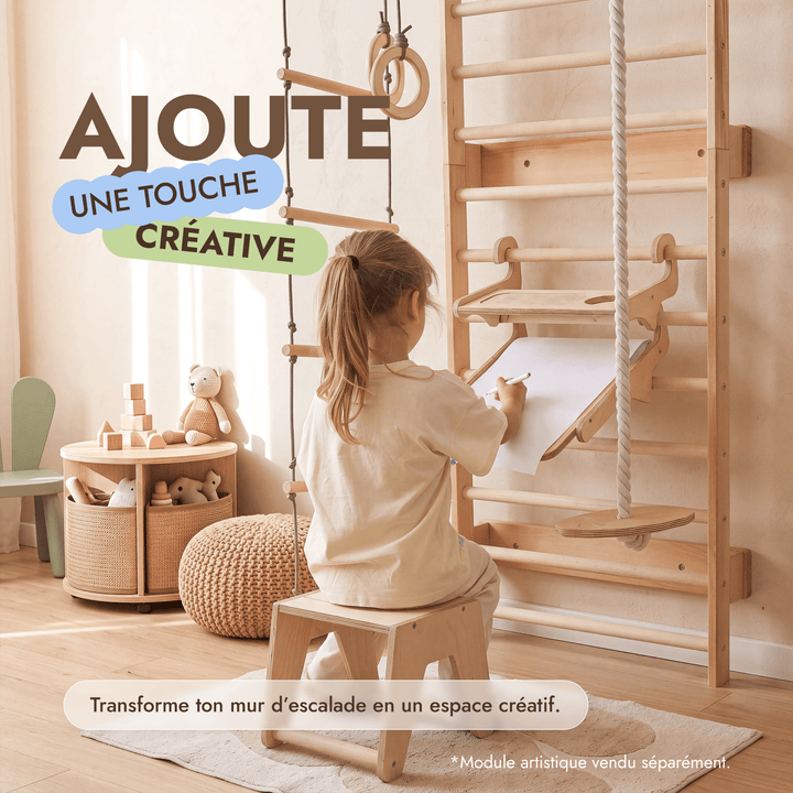 5-in-1 Espalier en Bois avec Barre de Traction & Set de Balançoire 3en1 - Goodevas FR