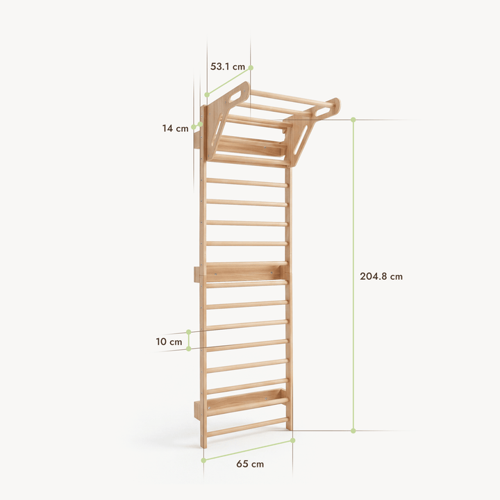 5-in-1 Espalier en Bois avec Barre de Traction & Set de Balançoire 3en1 - Goodevas FR