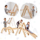 5en1 Ensemble d'Escalade Montessori : Échelle Triangulaire + Arche d'Escalade + Toboggan + Filet d'Escalade + Ajout Artistique