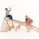 5en1 Ensemble d'Escalade Montessori : Échelle Triangulaire + Arche d'Escalade + Toboggan + Filet d'Escalade + Coussin