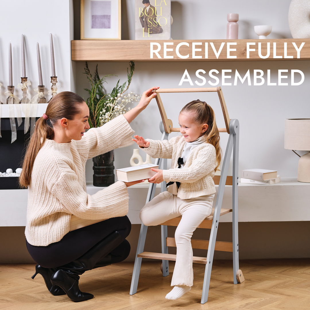 Tour d'apprentissage : Tabouret pliable pour tout-petits - Gris
