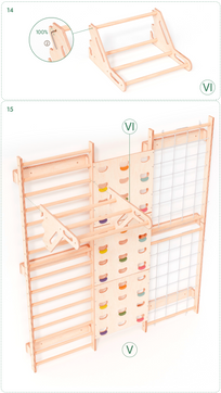 Cadre d'escalade intérieur 7 en 1