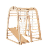 Aire de Jeux en Bois pour Enfants - 7en1 Aire de Jeux + Ensemble de Balançoires + Toboggan + Complément artistique