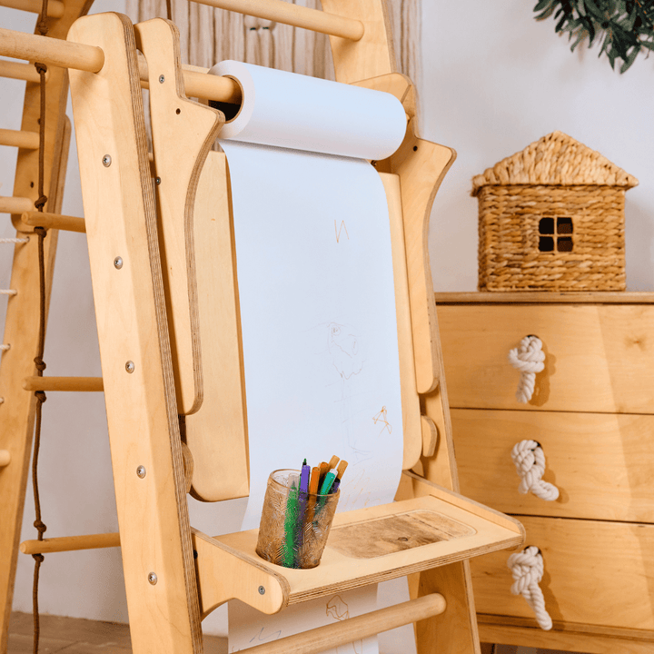 Aire de Jeux en Bois pour Enfants - 7en1 Aire de Jeux + Ensemble de Balançoires + Toboggan + Complément artistique - Goodevas FR