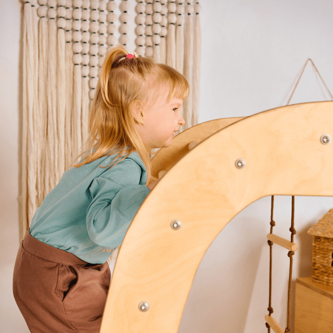 Aire de Jeux en Bois pour Enfants - 7en1 Aire de Jeux + Ensemble de Balançoires + Toboggan + Complément artistique - Goodevas FR