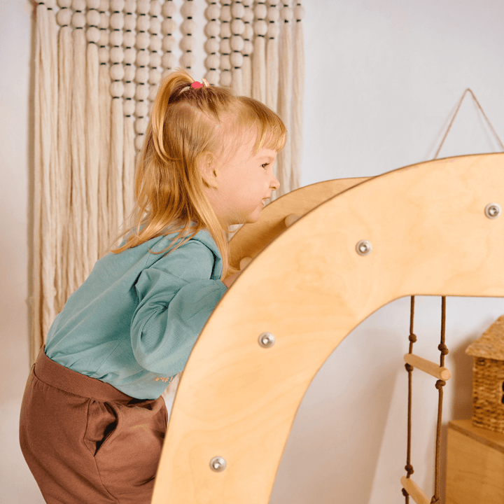 Aire de Jeux en Bois pour Enfants - 7en1 Aire de Jeux + Ensemble de Balançoires + Toboggan + Complément artistique - Goodevas FR