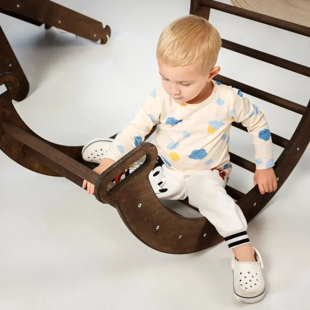 Arche d'Escalade Chocolat + Coussin - Grimpeurs Montessori pour les Tout - petits - Goodevas FR