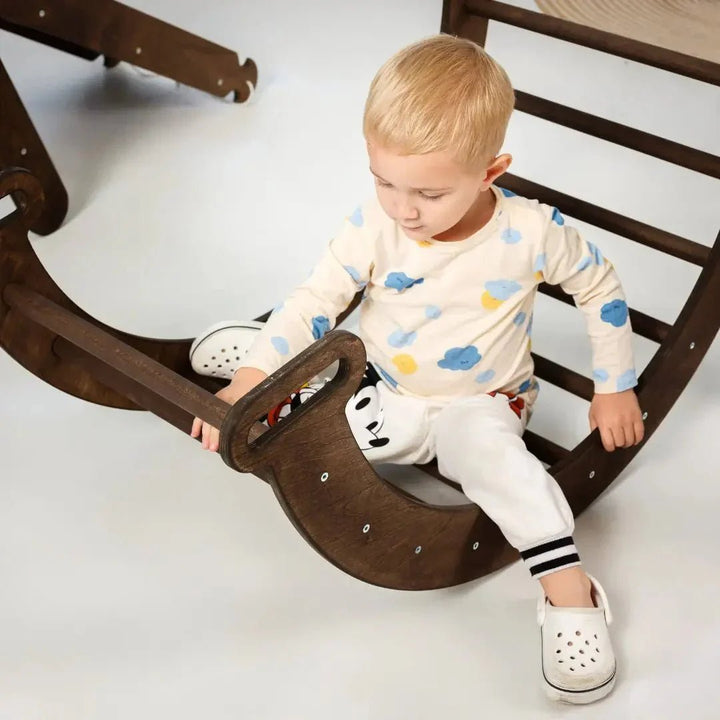 Arche d'Escalade Chocolat + Coussin - Grimpeurs Montessori pour les Tout - petits - Goodevas FR