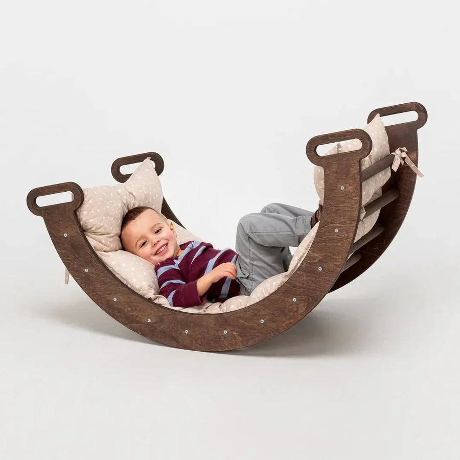 Arche d'Escalade Chocolat + Coussin - Grimpeurs Montessori pour les Tout - petits - Goodevas FR