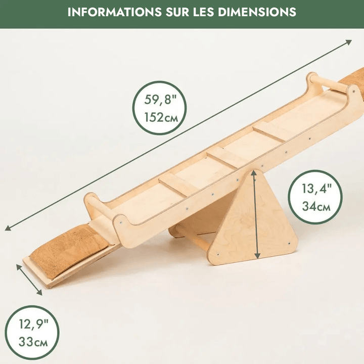 Bascule en bois pour tout - petits - Goodevas FR