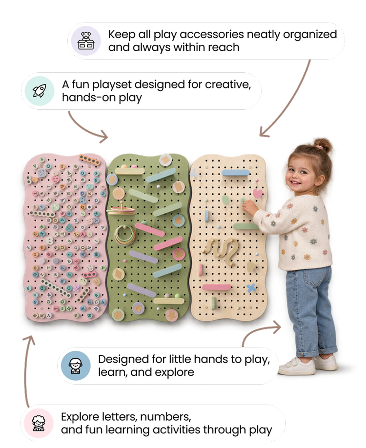 Panneau perforé en bois pour chambre d’enfant — GoodevasBoard