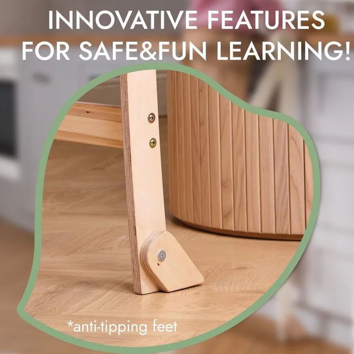 Tour d'apprentissage : Tabouret pliable pour tout-petits - Beige