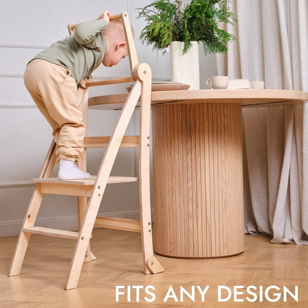 Tour d'apprentissage : Tabouret pliable pour tout-petits - Beige