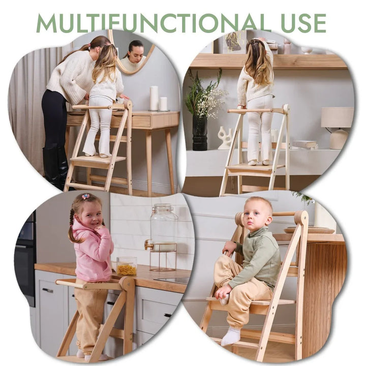 Tour d'apprentissage : Tabouret pliable pour tout-petits - Beige
