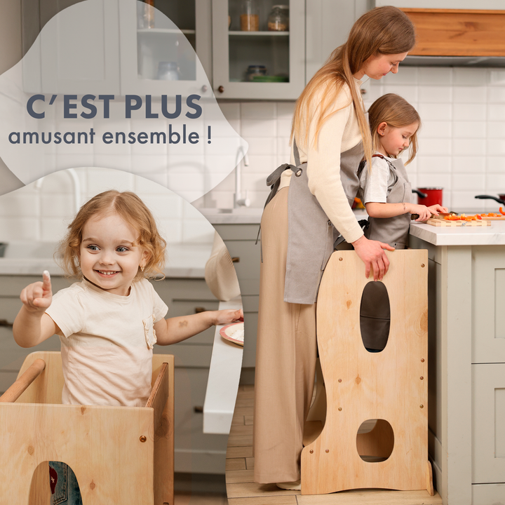Tour d'apprentissage Montessori : Aide de cuisine - Beige