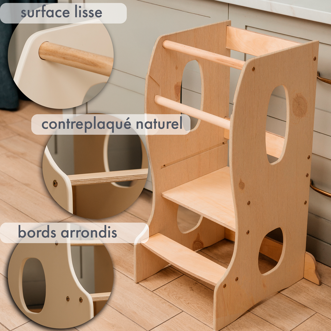Tour d'apprentissage Montessori : Aide de cuisine - Beige