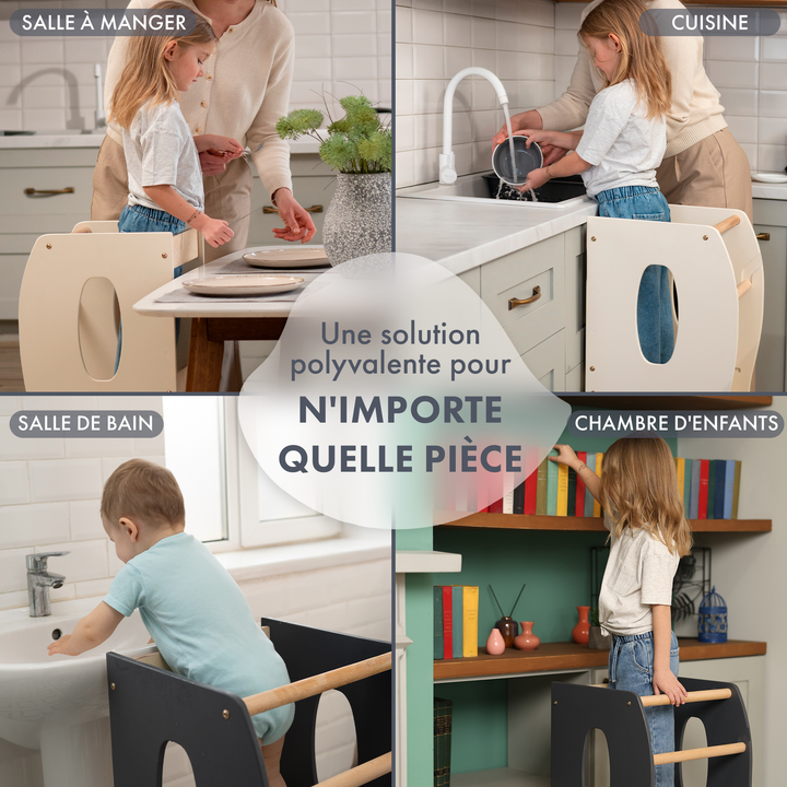 Tour d'apprentissage Montessori : Aide de cuisine - Gris