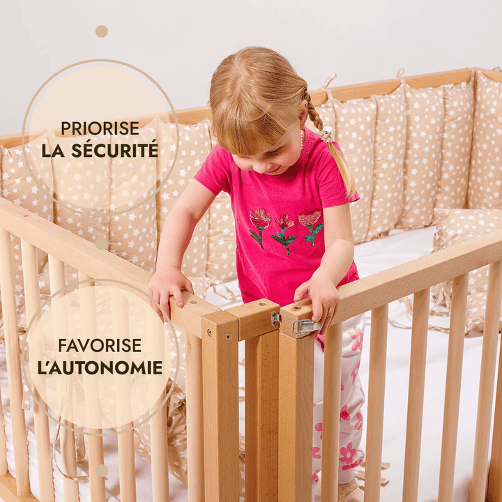 Cadre de lit au sol Montessori pour les Tout-petits avec Barrière