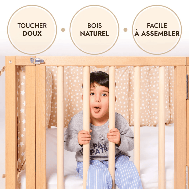 Cadre de lit au sol Montessori pour les Tout-petits avec Barrière
