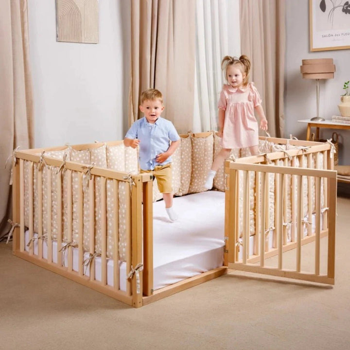 Cadre de lit au sol Montessori pour les Tout-petits avec Barrière