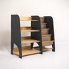 Étagères Montessori en bois 2en1 : étagère à livres et à jouets