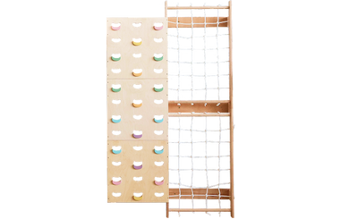 Extension pour espalier suédois : mur d’escalade et filet