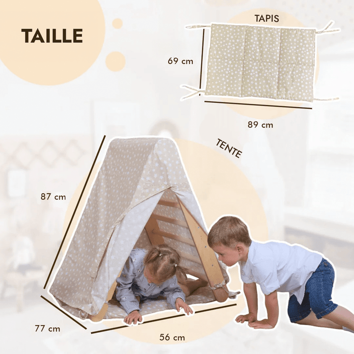 Toile de tente avec tapis pour échelle triangulaire d'escalade - Goodevas FR