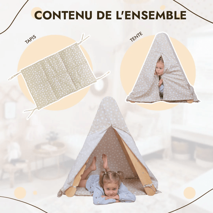 Toile de tente avec tapis pour échelle triangulaire d'escalade - Goodevas FR
