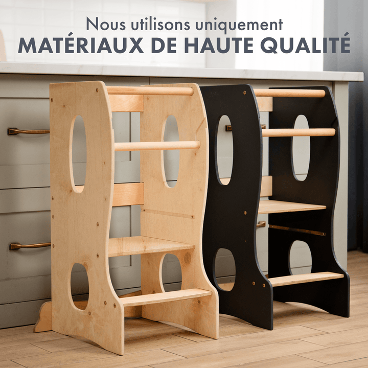 Tour d'apprentissage Montessori : Aide de cuisine - Beige - Goodevas FR