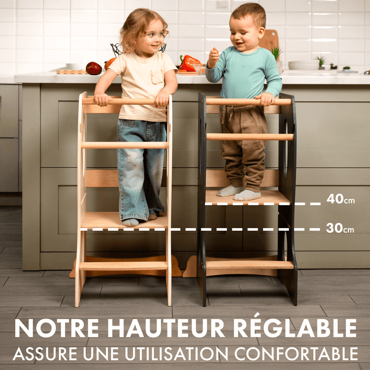 Tour d'apprentissage Montessori : Aide de cuisine - Beige - Goodevas FR