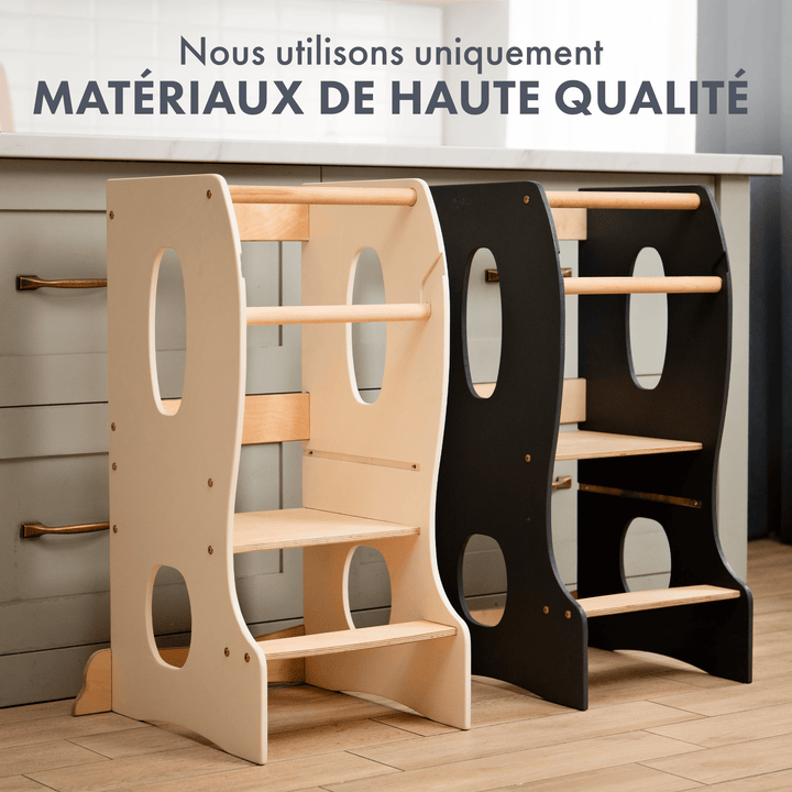 Tour d'apprentissage Montessori : Aide de cuisine - Gris - Goodevas FR