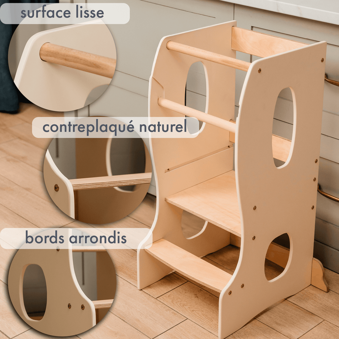 Tour d'apprentissage Montessori : Aide de cuisine - Ivoire - Goodevas FR