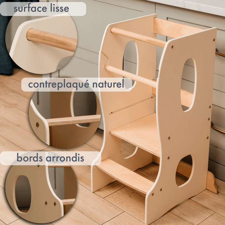 Tour d'apprentissage Montessori : Aide de cuisine - Ivoire - Goodevas FR
