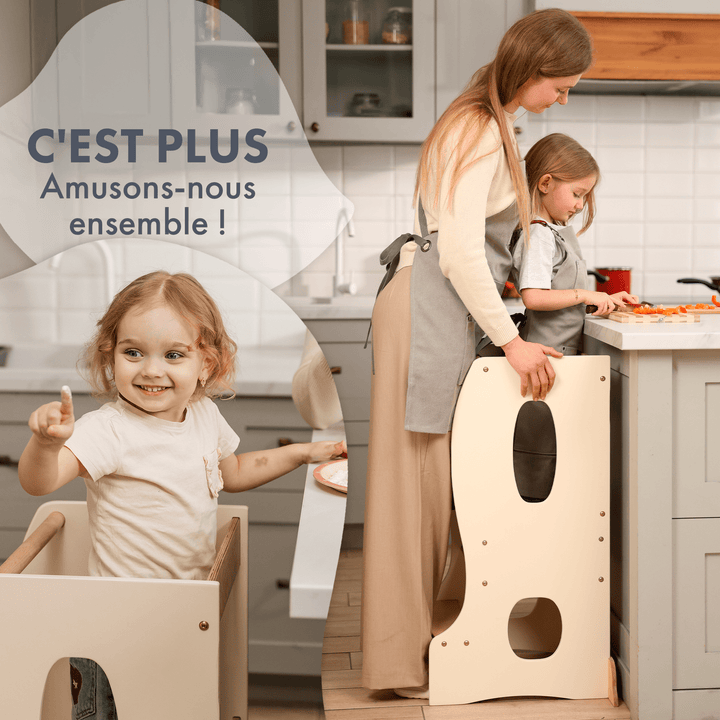 Tour d'apprentissage Montessori : Aide de cuisine - Ivoire - Goodevas FR