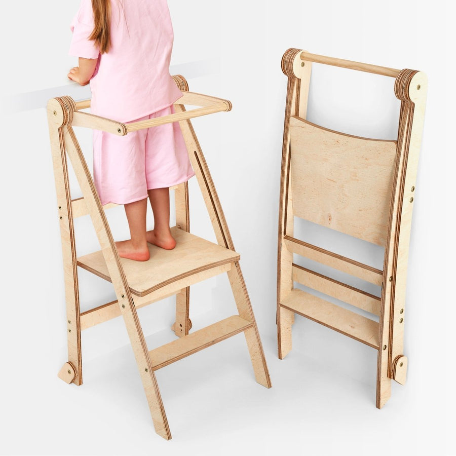 Tour d'apprentissage : Tabouret pliable pour tout - petits - Beige - Goodevas FR