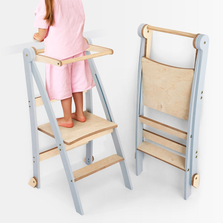 Tour d'apprentissage : Tabouret pliable pour tout - petits - Gris - Goodevas FR