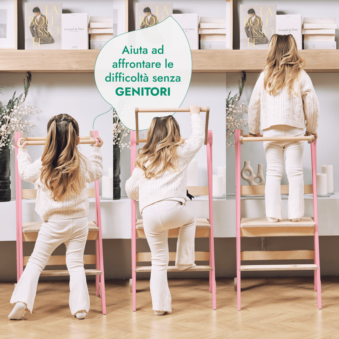 Tour d'apprentissage : Tabouret pliable pour tout - petits - Rose - Goodevas FR